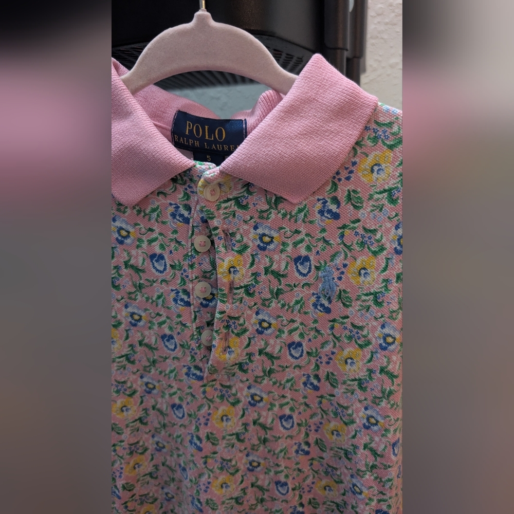 Polo Ralph Lauren Floral Dress with Pink Collar - Picture 2 of 3